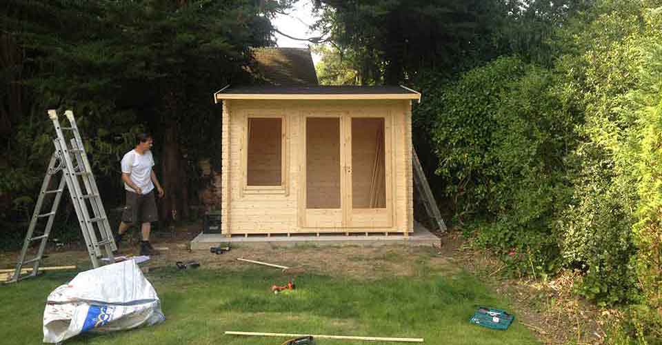 Wood Cabin Construction stage 2