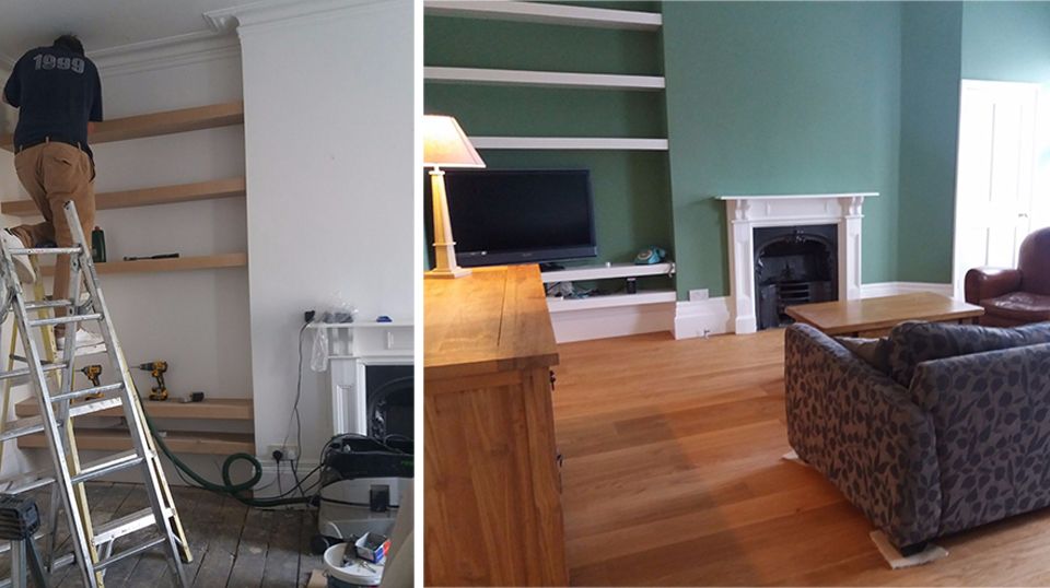 Full room painting and decorating before and after